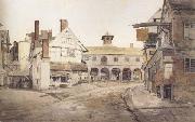 Cornelius Varley Ross Market Place,Herefordshire a sketch on the spot (mk47) oil painting on canvas